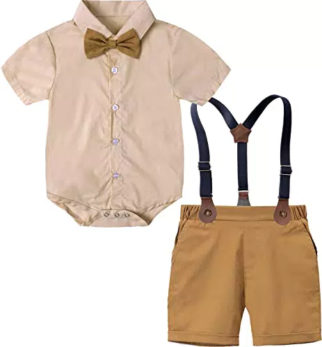 Mintgreen Baby Jungen Anzug Ostern Outfit Gentleman Kurzarm Hemd Hose mit Fliege