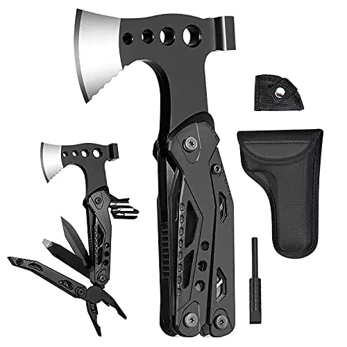 Multitool Werkzeug für Männer – Camping Survival Kit mit Hammer, Axt und Zange