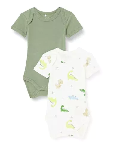 NAME IT Baby Jungen Body Nbmbody 2p SS Dino