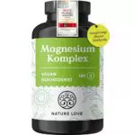 NATURE LOVE® Magnesium Komplex - Hochdosiertes Magnesium für vegane Ernährung