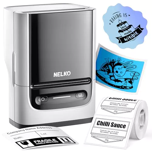 Nelko PM220 Bluetooth Etikettendrucker für iOS und Android, tragbar