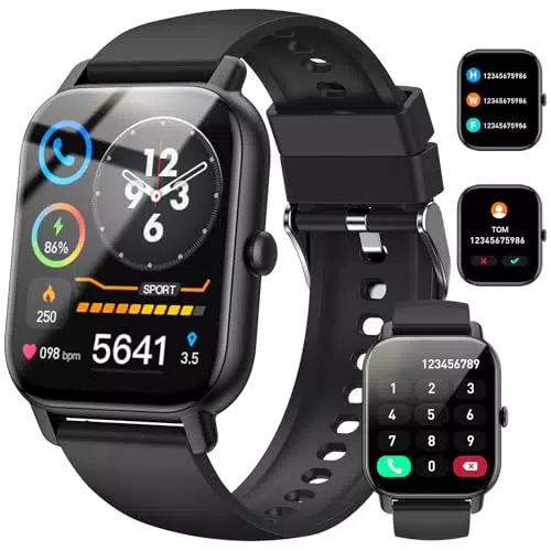 Nerunsa Smartwatch für Damen und Herren, IP68 Fitnessuhr mit Herzfrequenzmonitor