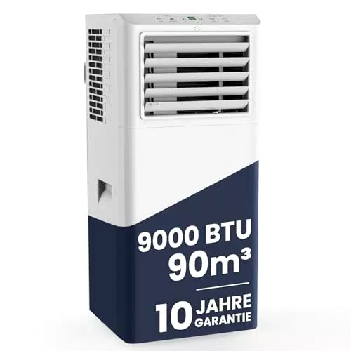 Newentor Mobile Klimaanlage 9000 BTU, für Räume bis 90m³, mit Fernbedienung