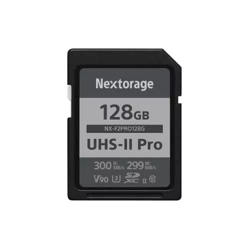 Nextorage Ultra Fast v90 UHS-II SD-Karte PRO 128 GB, 299 MB/s Schreibgeschwindigkeit