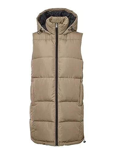 NOISY MAY Damen Puffer Weste NMAURORA mit Kapuze und Reißverschluss