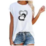 Damen Funktionsshirt mit V-Ausschnitt und Spitze - Schwarzes Basic Top - Kurzes T-Shirt - Bauchfreies Korsettoberteil - Camp Poloshirt - Weihnachtliches Oberteil