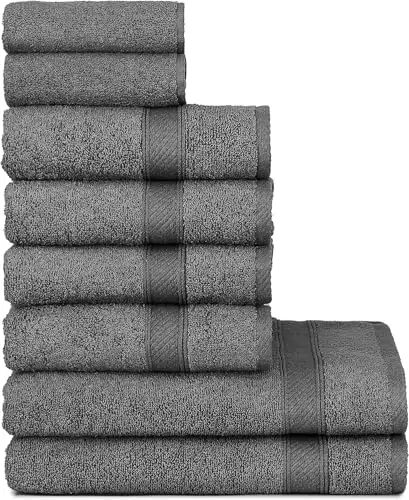 nottoc Handtücher Set - 100% Baumwolle, saugfähige und weiche Luxus-Duschhandtücher