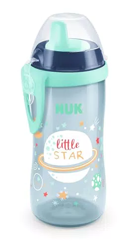 NUK Kiddy Cup Night Trinklernflasche mit Leuchteffekt, auslaufsicher, BPA-frei