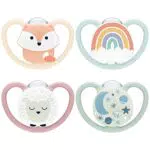 NUK Space Day & Night Schnuller für Babys | Leuchtend im Dunkeln | BPA-frei Silikon