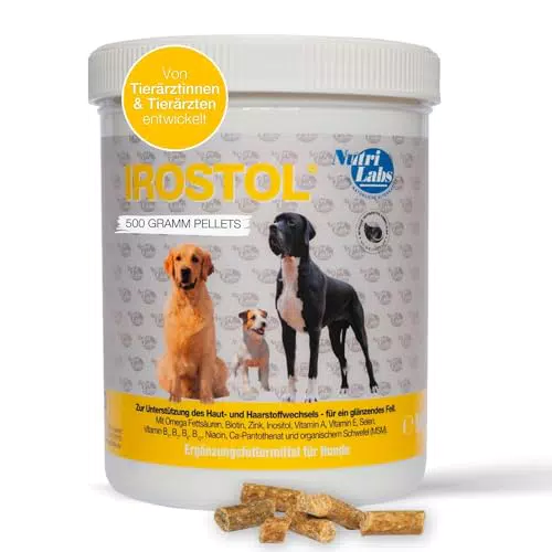 NutriLabs Irostol® Hunde Nahrungsergänzung mit MSM, Biotin & Omegafettsäuren