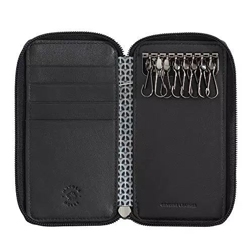 Nuvola Leder Schlüssel-Etui für Herren und Damen mit Kreditkartenfächern