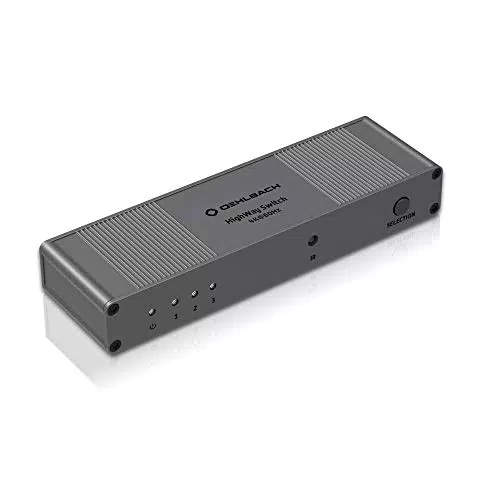 Oehlbach Highway Switch HDMI 2.0 Verteiler 3:1 UltraHD mit Fernbedienung