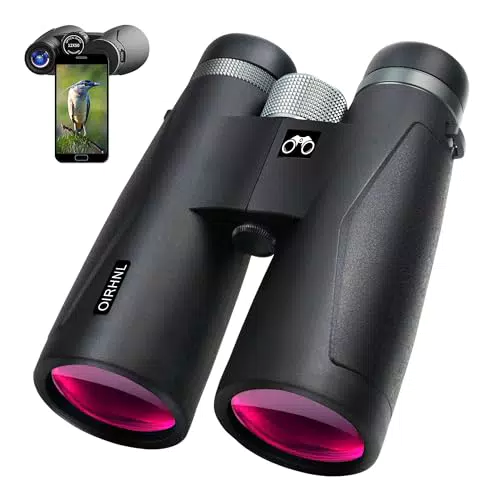 OIRHNL Fernglas 12x50 HD - Wasserdichtes Fernglas für Vogelbeobachtung und Outdoor-Sport