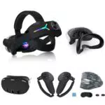 OKESYO Meta Quest 3 Elite Strap mit 8000mAh Akku und Silikon Zubehör