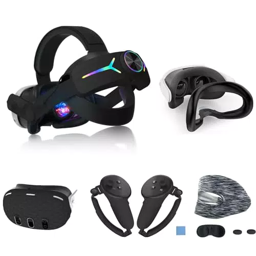 OKESYO Meta Quest 3 Elite Strap mit 8000mAh Akku und Silikon Zubehör