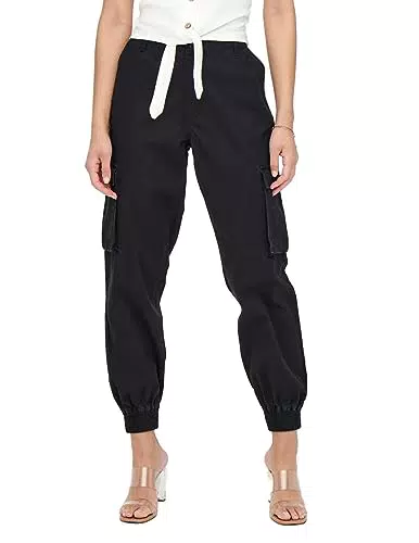 ONLY Cargo Hose Stretch Pants Gesmoktes Knöchellanges Bein ONLBETSY-ALVA