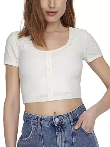 ONLY Onlsandra S/S Placket Top für Damen
