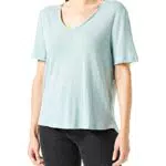 ONLY Onltea S/S Leinen V-Ausschnitt Top für Damen