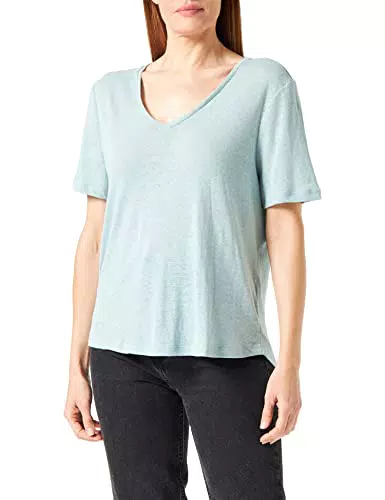 ONLY Onltea S/S Leinen V-Ausschnitt Top für Damen