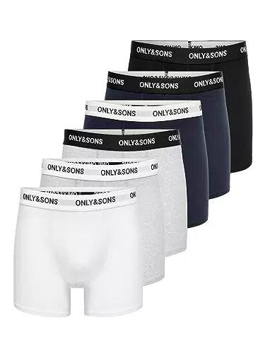 ONLY & SONS Herren Boxershorts ONSFITZ SOLID Trunk 7er Pack - Größe XL
