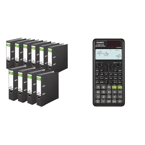 DINOR Ordner Wolkenmarmor Recycling & Casio FX-87DE PLUS Schulrechner