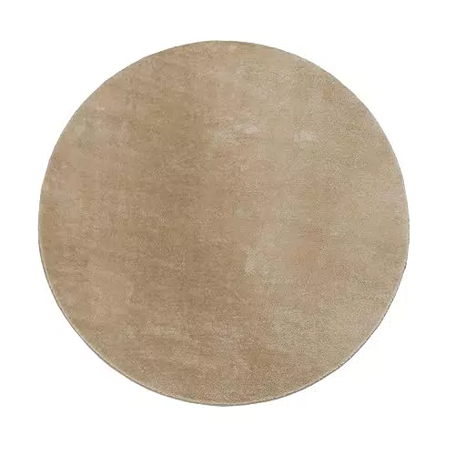 Teppich Rund Wohnzimmer Kurzflor Modern Flauschig - Paco Home