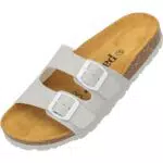 Palado Milos Damen Pantoletten - Bequeme Sandalen mit Kork-Fußbett