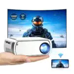 Pankaji Mini Beamer Full HD 1080P – Tragbarer Heimkino Projektor für PS4 und iOS/Android