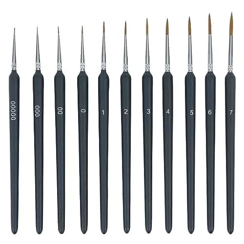 Pilikoll Feine Detailpinsel Set für Acryl- und Aquarellmalerei