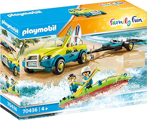 PLAYMOBIL Strandauto mit Kanuanhänger – Spielspaß für kleine Abenteurer