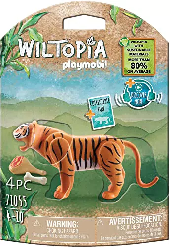 PLAYMOBIL WILTOPIA Tiger aus nachhaltigem Material mit Zubehör und QR-Code