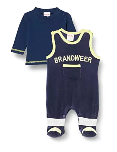 Playshoes Kinder Set Nicki Feuerwehr Strampler und Langarmshirt