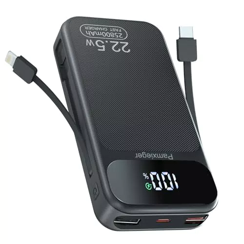Power Bank 25.800 mAh - Schnellladegerät mit LCD Display und USB-C Anschlüssen