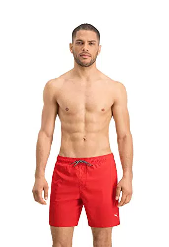 PUMA Herren Mittellange Badehose mit Sichtbarem Kordelzug