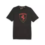 PUMA Scuderia Ferrari Race Tonal Großes Schild Tshirt - Schwarz - Herren - Größe:
