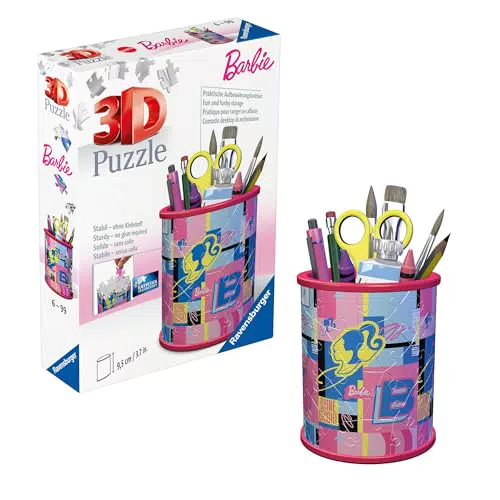 Ravensburger 3D Puzzle Utensilo Barbie - Schreibtisch-Organizer für Kinder und Erwachsene