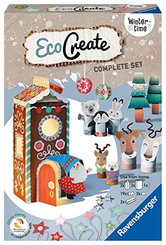 Ravensburger EcoCreate Wintertime DIY Bastelset für Kinder ab 6 Jahren