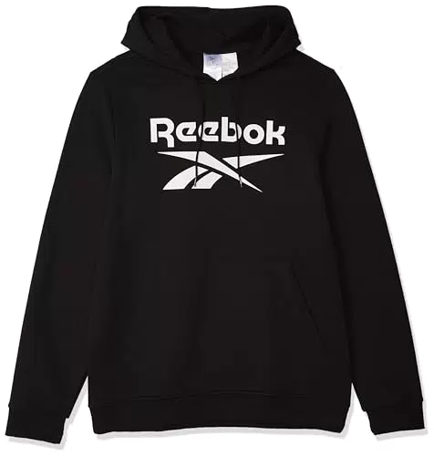 Reebok Herren Big Stacked Logo Sweatshirt, Schwarz Schwarz