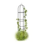 Relaxdays Rankobelisk aus beschichtetem Metall - Witterungsbeständige Rankhilfe für Garten