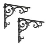 Regalhalterungen Gusseisen Barocke Ornamente - Set mit 2 Regalwinkeln