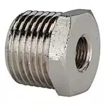Riegler 111343 Reduziernippel R 1/2 auf G 1/8 aus vernickeltem Messing
