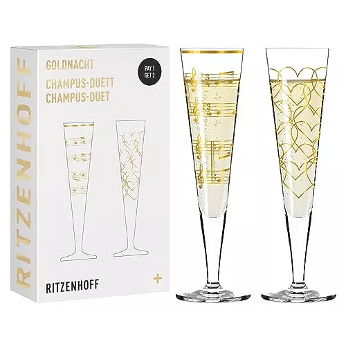 RITZENHOFF Champagnerglas 200 ml - Serie Goldnacht Duett Best of 2022