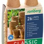 Romberg Kokos Anzuchttöpfe Classic - 6 cm, rund, torffrei, biologisch abbaubar