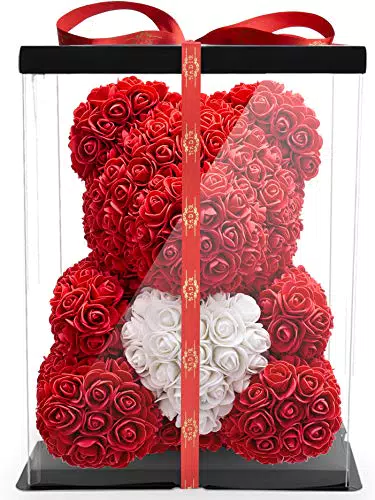 Rosen Bär Blumenbär Geschenkbox – Perfektes Geburtstagsgeschenk für Frauen