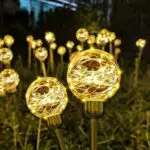 SALCAR Solarleuchten für den Garten – Wasserdichte Glaskugel mit 8 Modi