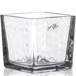 Sandra Rich Teelichthalter Windlicht Cube Rocky DOTS aus Glas 6x6 cm