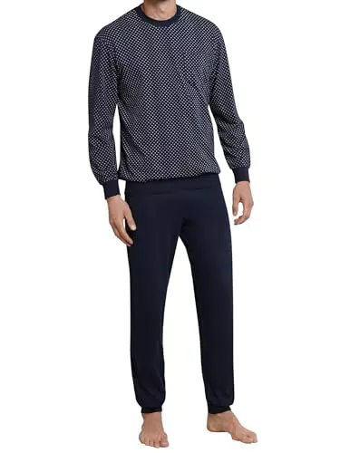 Schiesser Herren Schiesser Herren Schlafanzug Lang mit Bündchen - Nightwear Pyjamaset