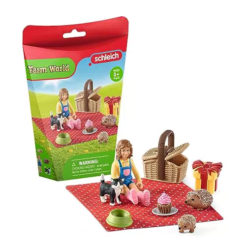 Schleich Geburtstagspicknick Spielset für Kinder ab 3 Jahren - Farm World