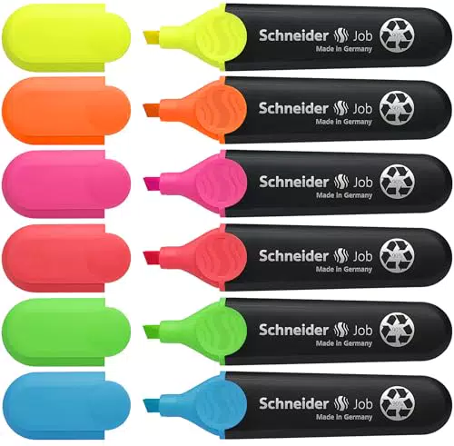 Schneider Job 150 Textmarker - Recycelter Kunststoff, ausgezeichnet mit Blauer Engel