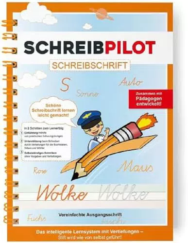 Schreibathlet Schreiblernheft für ABC-Schützen mit vorgeprägten Buchstaben